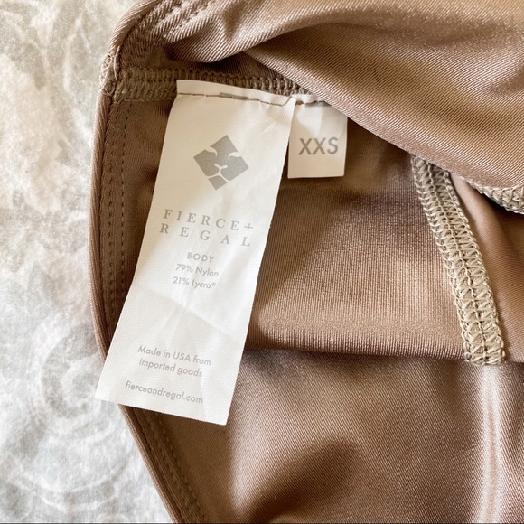 FIERCE + REGAL The Biker Short Tan XXS NWT - Picture 5 of 8